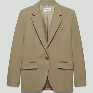 Aritzia Babaton Agency Blazer in Taupe Beige